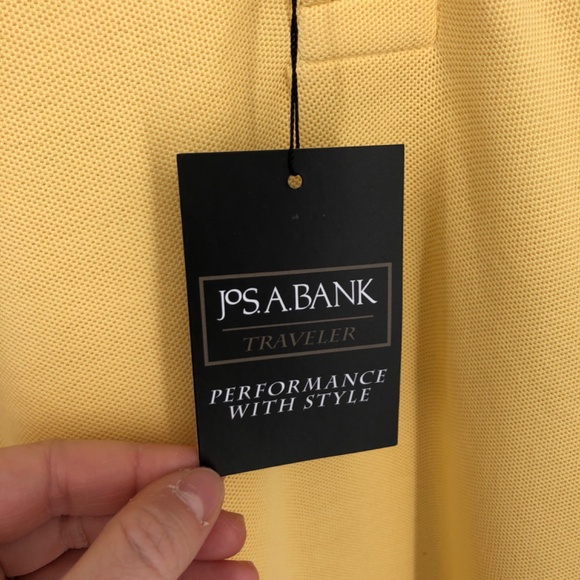 Jos A Bank Mens‎ Traveler Polo Size 2XLT Butter Yellow Short Sleeve Nwt - Picture 6 of 14